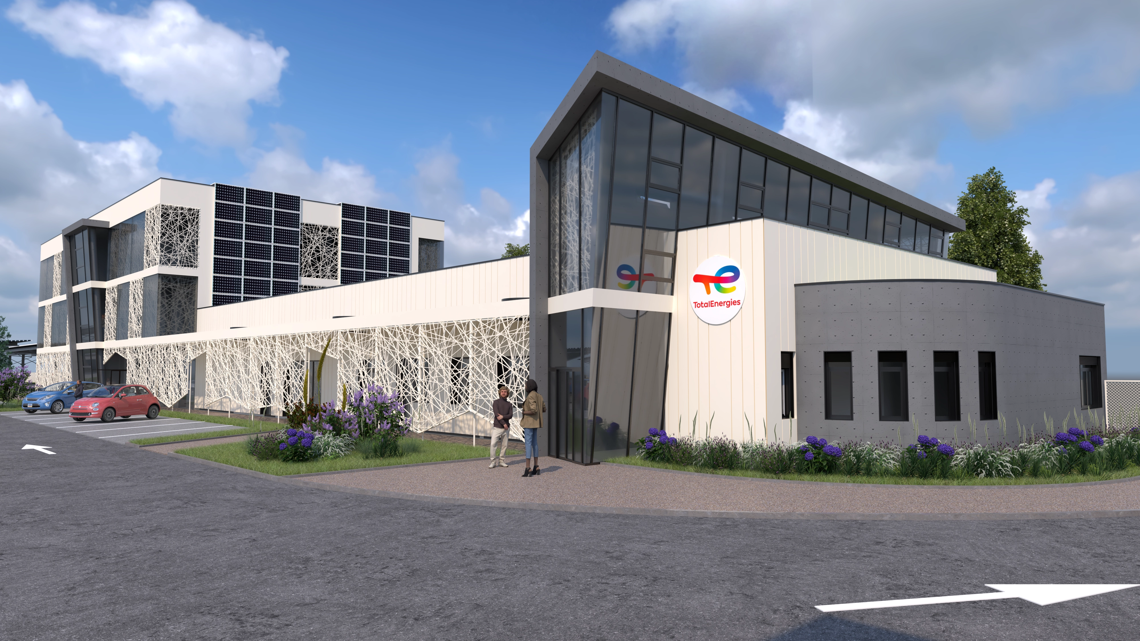 Concours pour un bâtiment de Total sur le site de Solaize